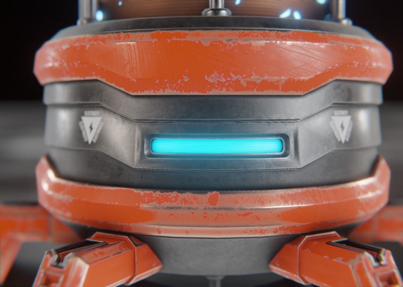 Sci-Fi Reactor Low-poly 3D model_4