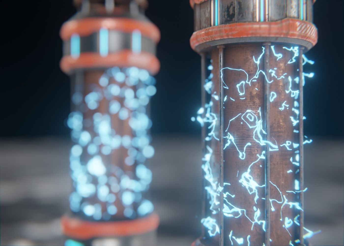 Sci-Fi Reactor Low-poly 3D model_1