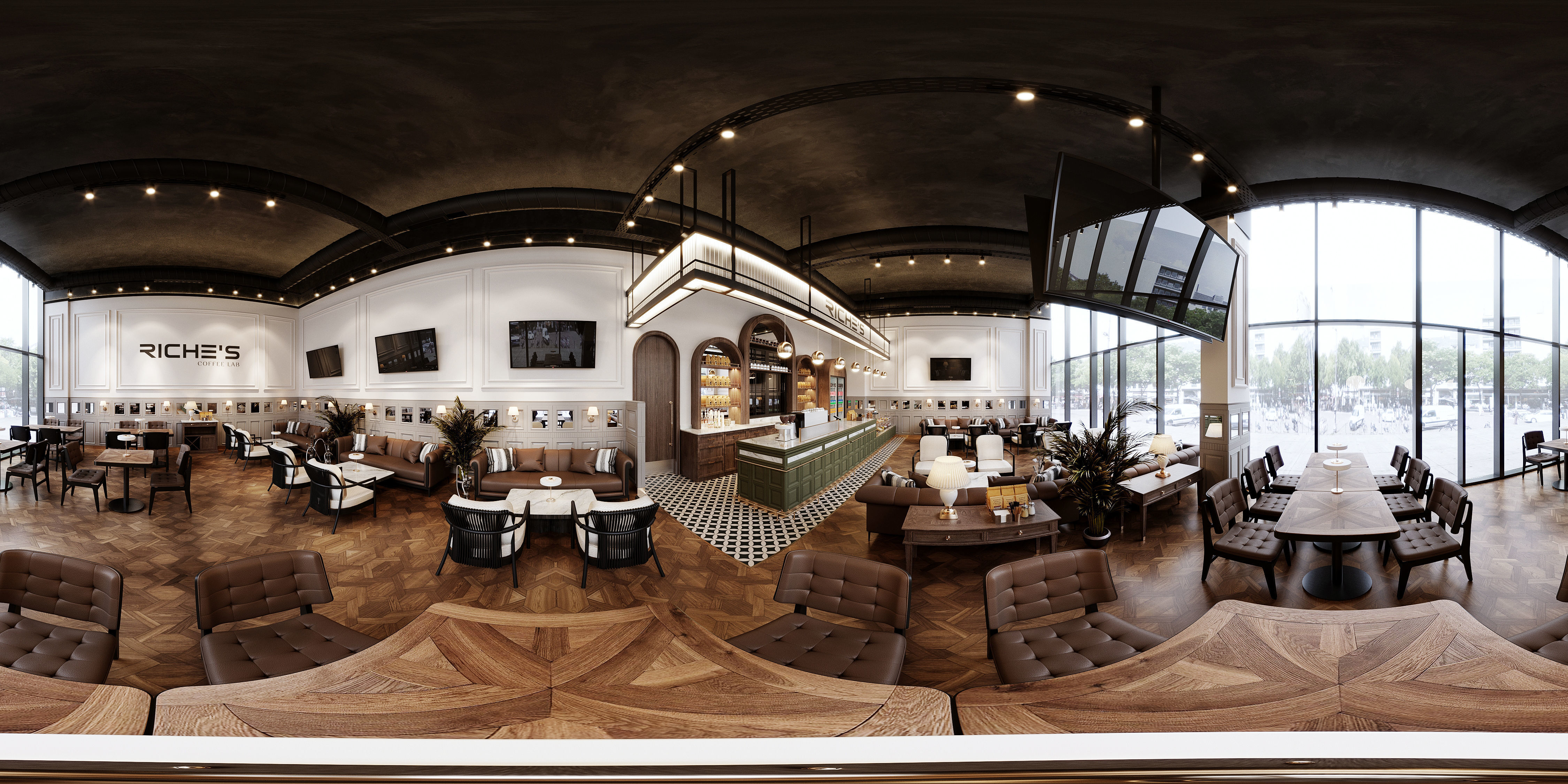 Restaurant Interior Design 3D model_8