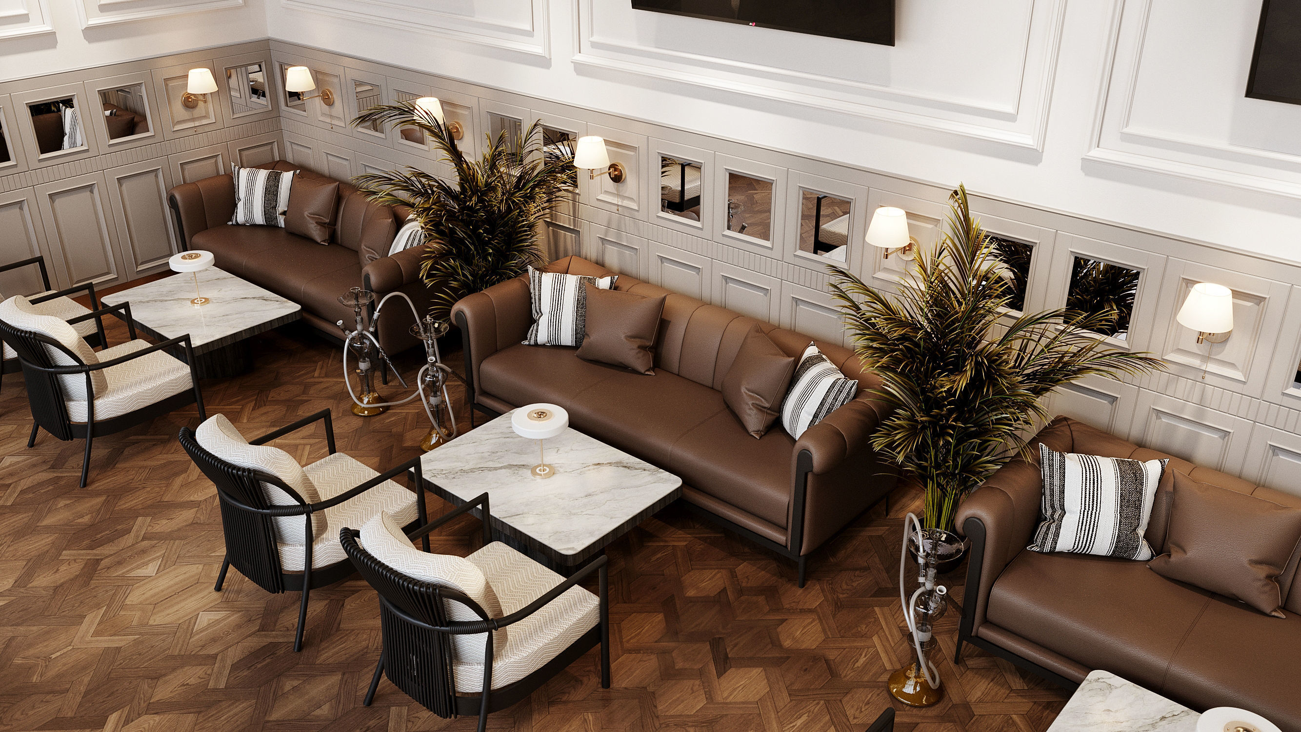 Restaurant Interior Design 3D model_6