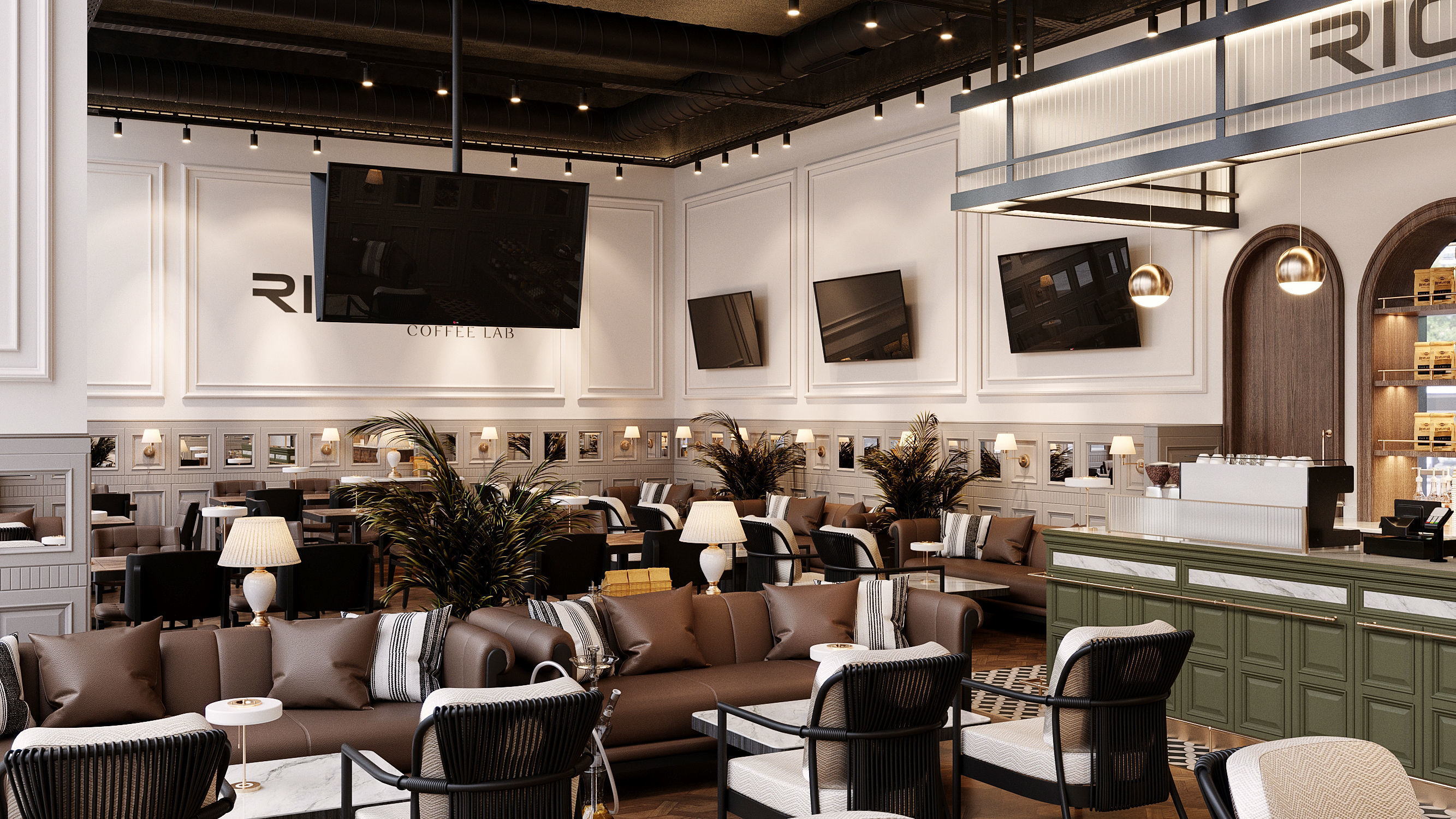 Restaurant Interior Design 3D model_4