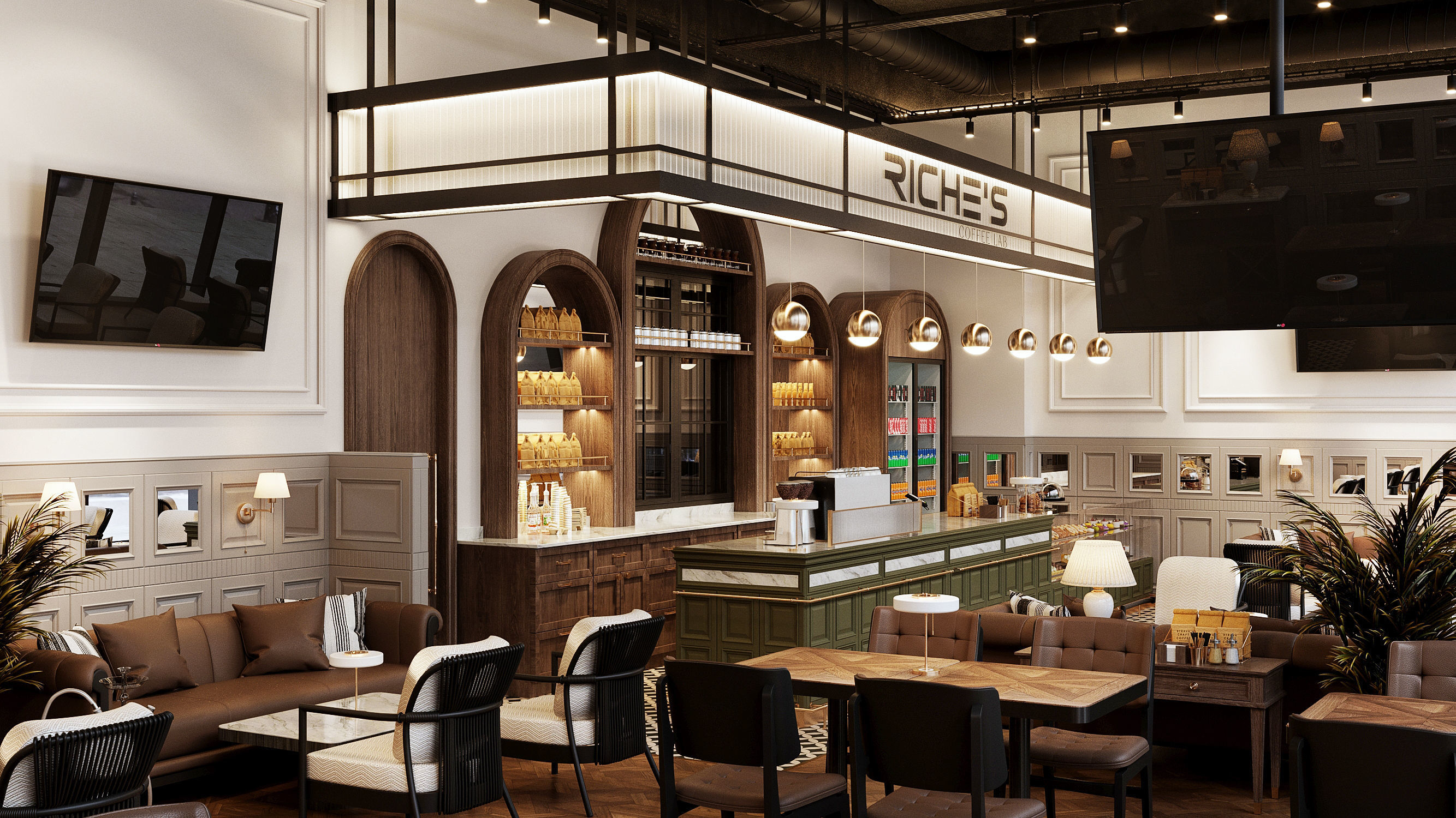 Restaurant Interior Design 3D model_5