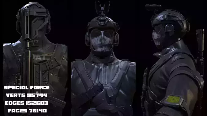 Special Force   Low-poly 3D model