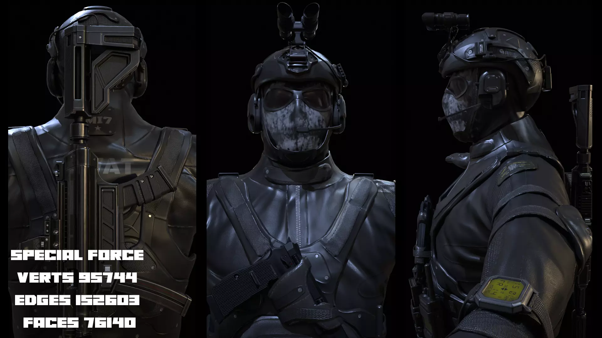 Special Force   Low-poly 3D model_0