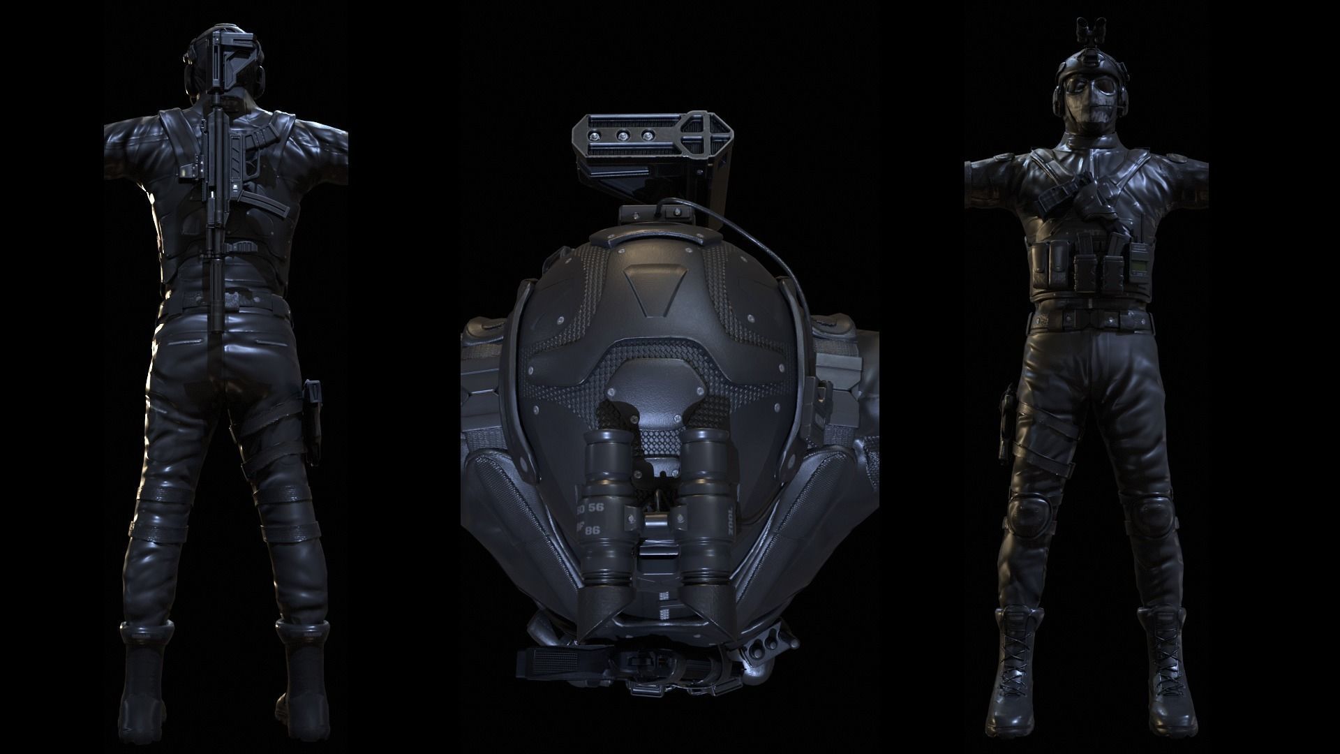 Special Force   Low-poly 3D model_5