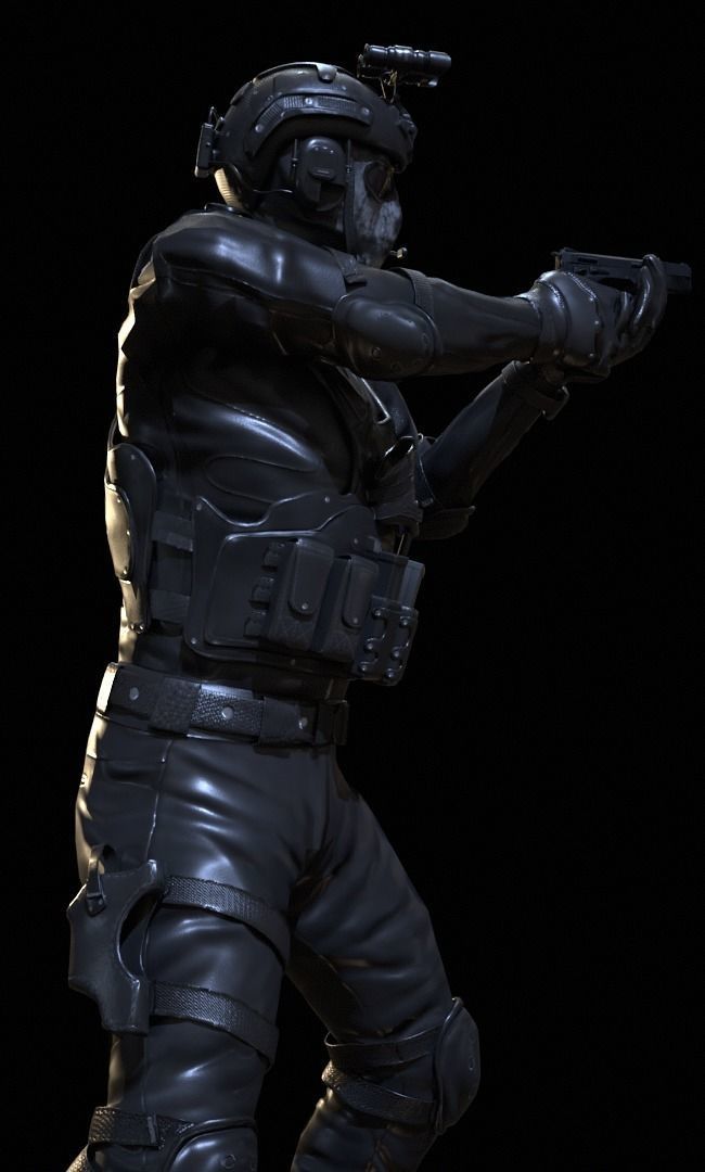 Special Force   Low-poly 3D model_10