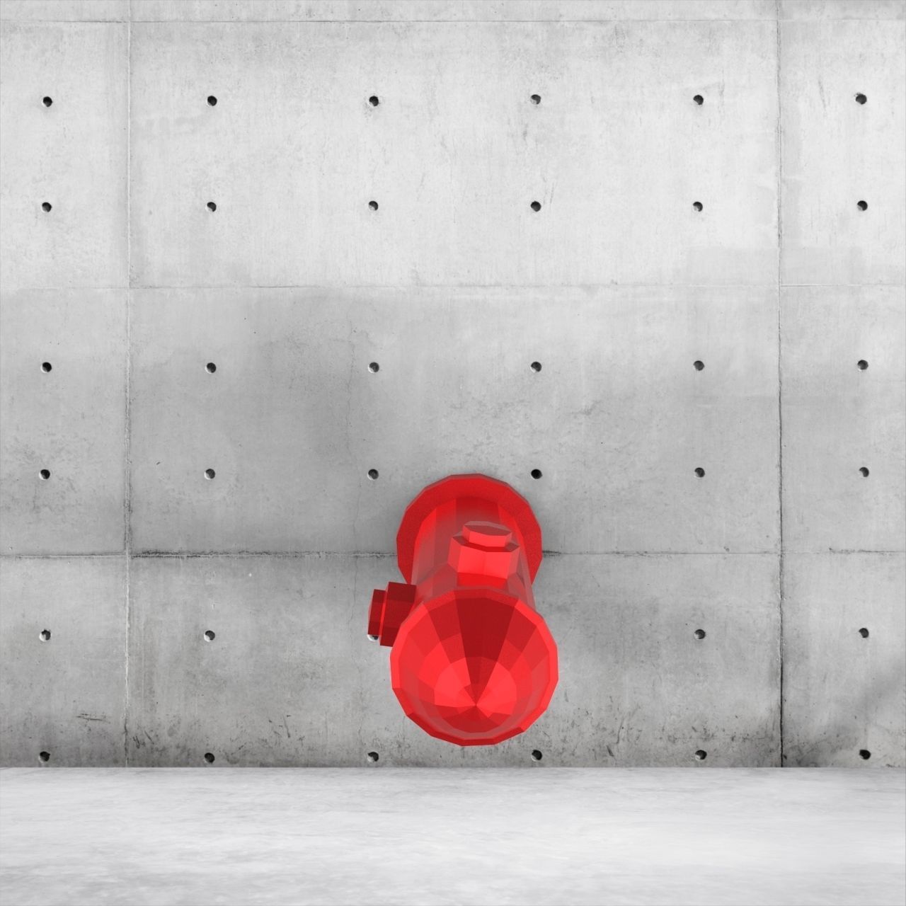 low-poly fire hydrant Free low-poly 3D model_10