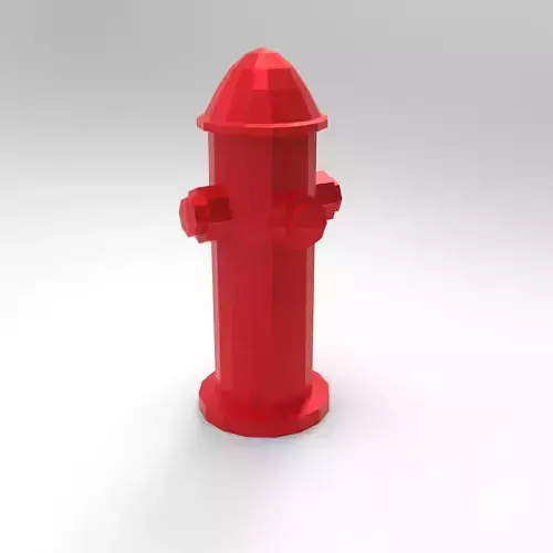 low-poly fire hydrant