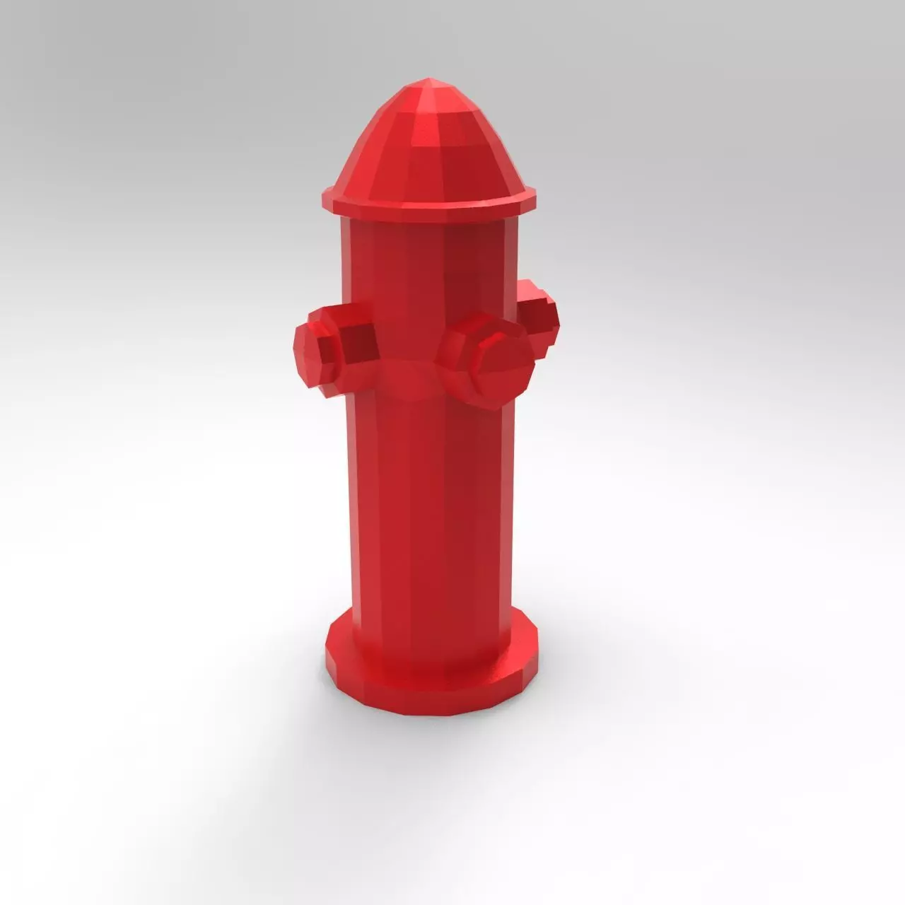 low-poly fire hydrant Free low-poly 3D model_0