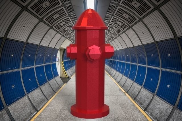 low-poly fire hydrant Free low-poly 3D model_2