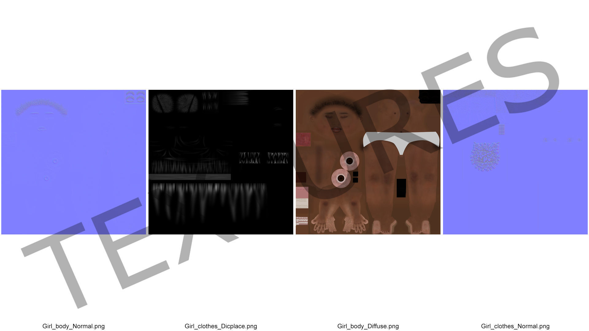 Black Child Girl Party Style Rigged for Modo 3D model_32