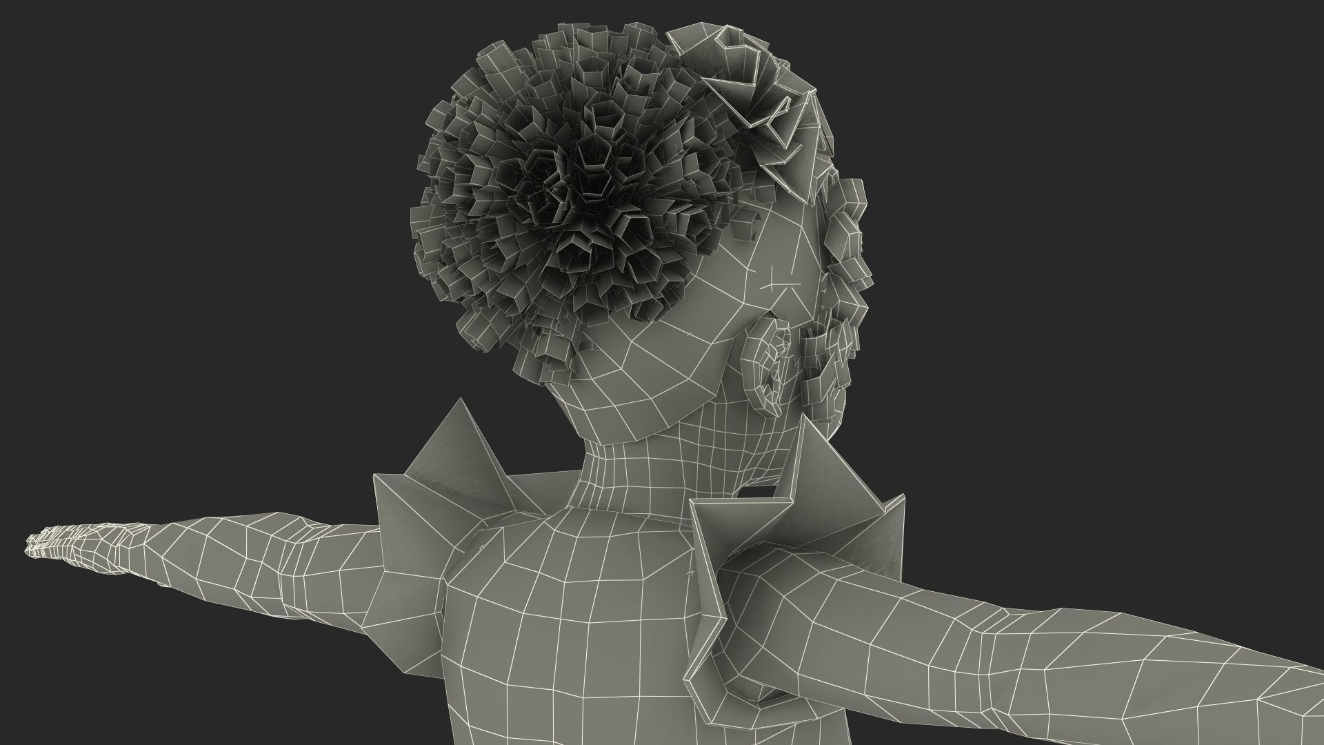 Black Child Girl Party Style Rigged for Modo 3D model_37