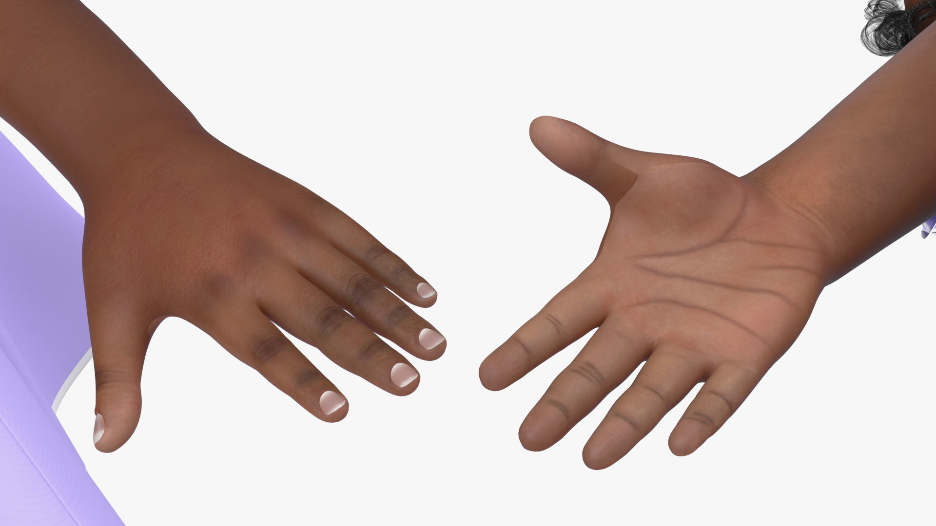 Black Child Girl Party Style Rigged for Modo 3D model_25