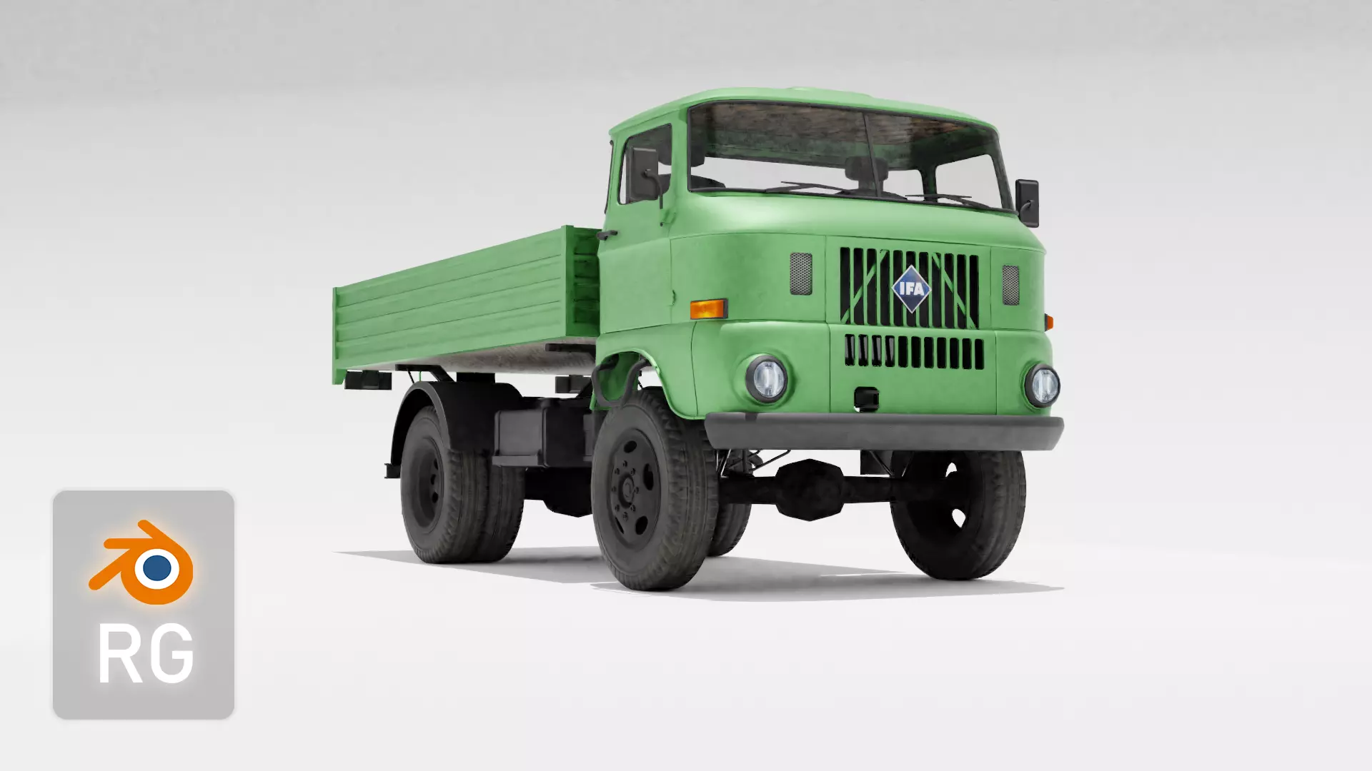 IFA W50 DDR truck Low-poly 3D model