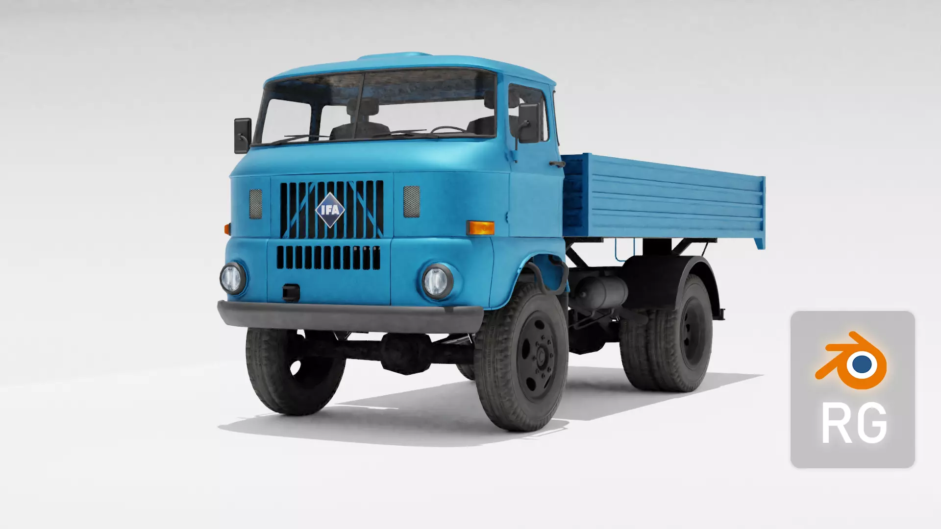 IFA W50 DDR truck Low-poly 3D model