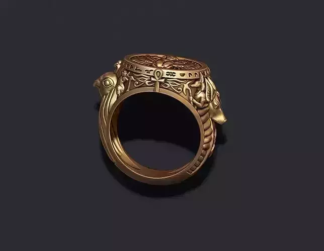 Horus Anubis ring 3D print model