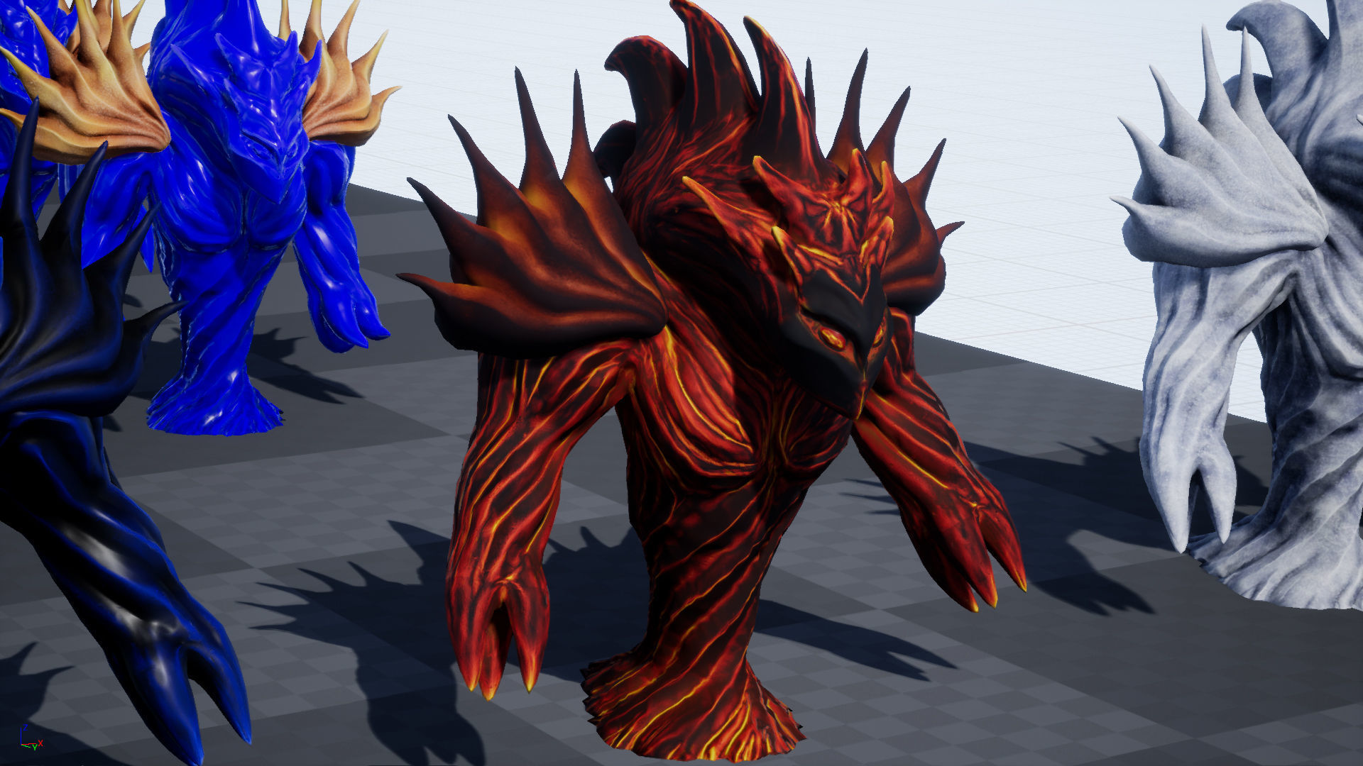 Low-poly model of the character Water Elemental Low-poly 3D model_34