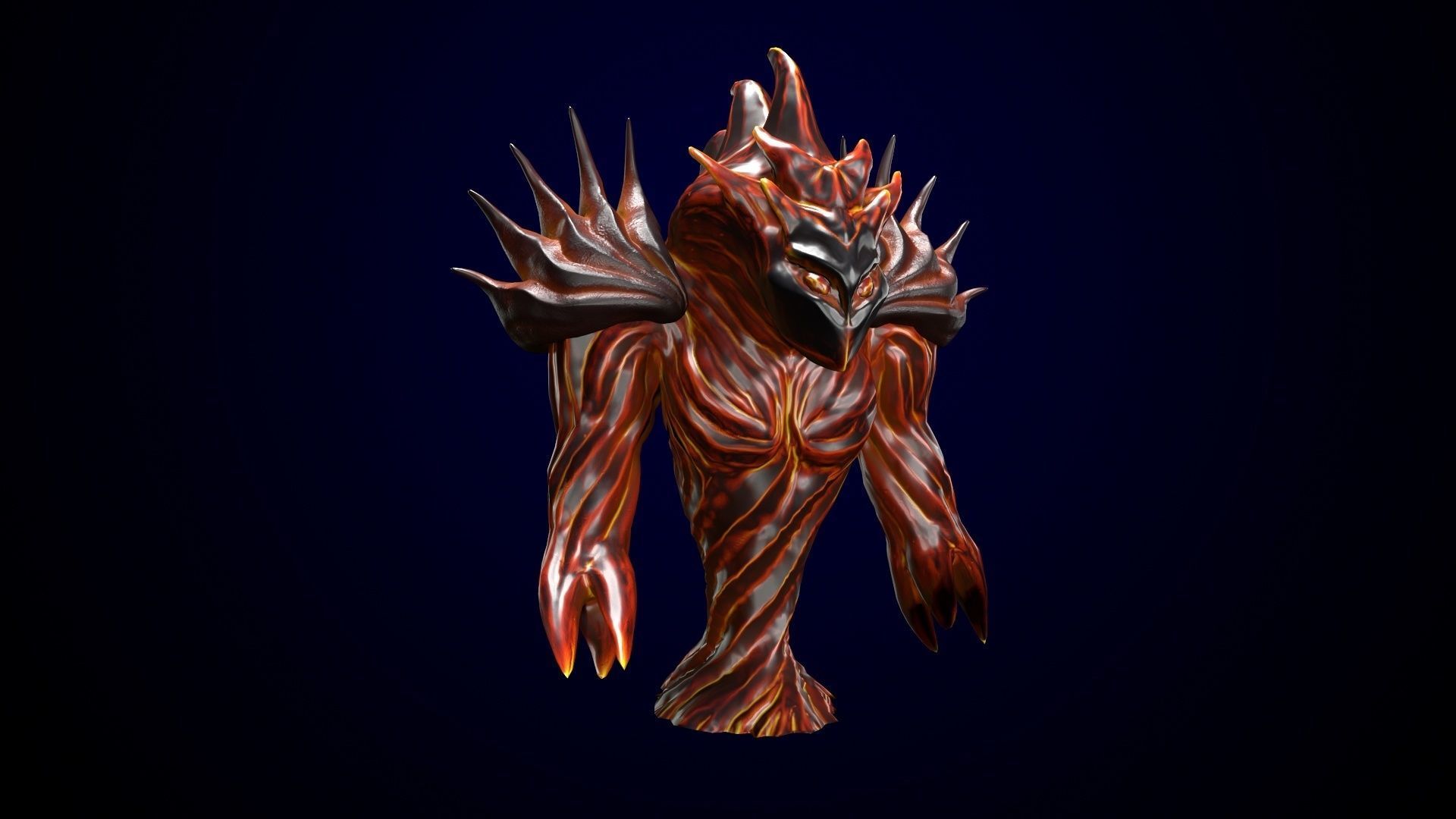 Low-poly model of the character Water Elemental Low-poly 3D model_14