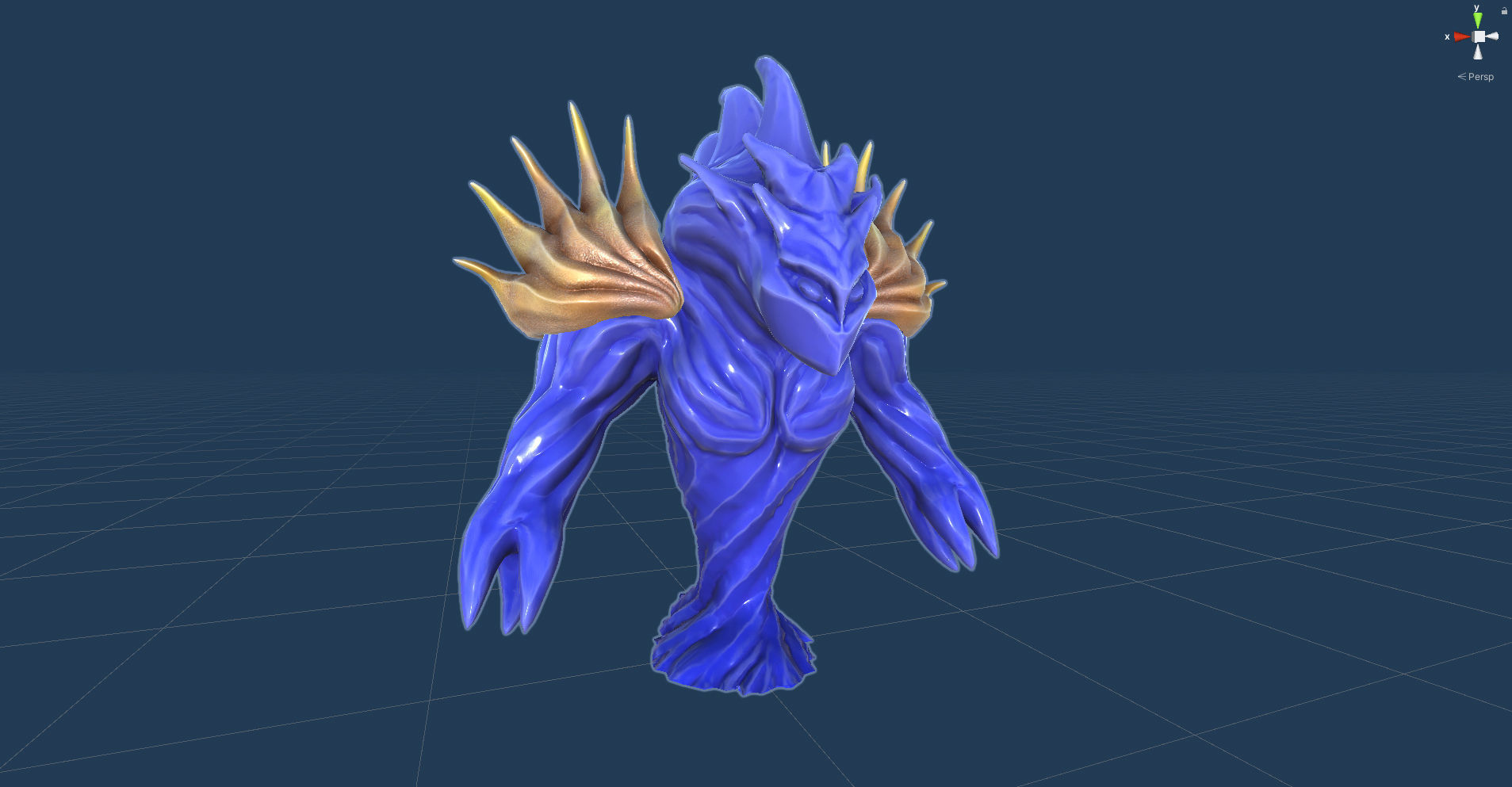 Low-poly model of the character Water Elemental Low-poly 3D model_21