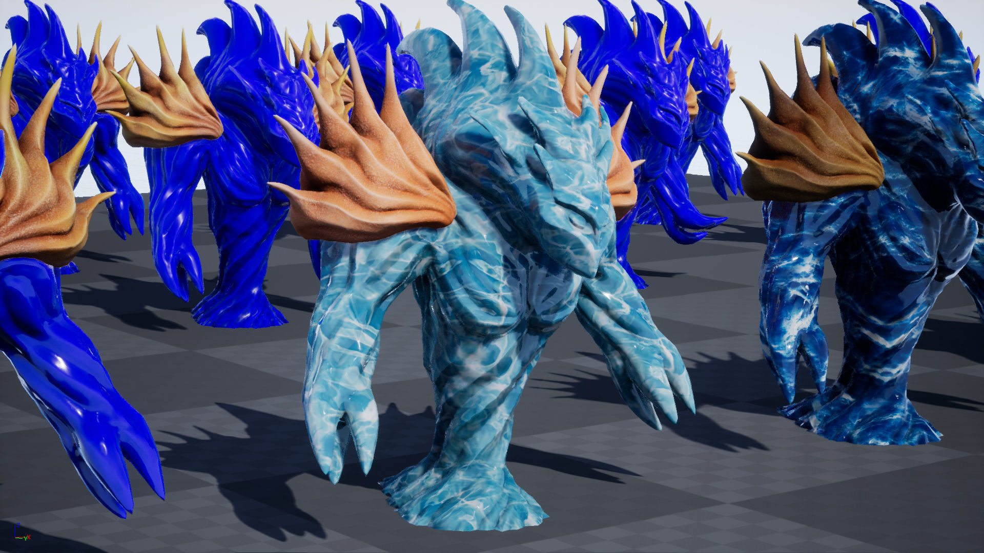 Low-poly model of the character Water Elemental Low-poly 3D model_31