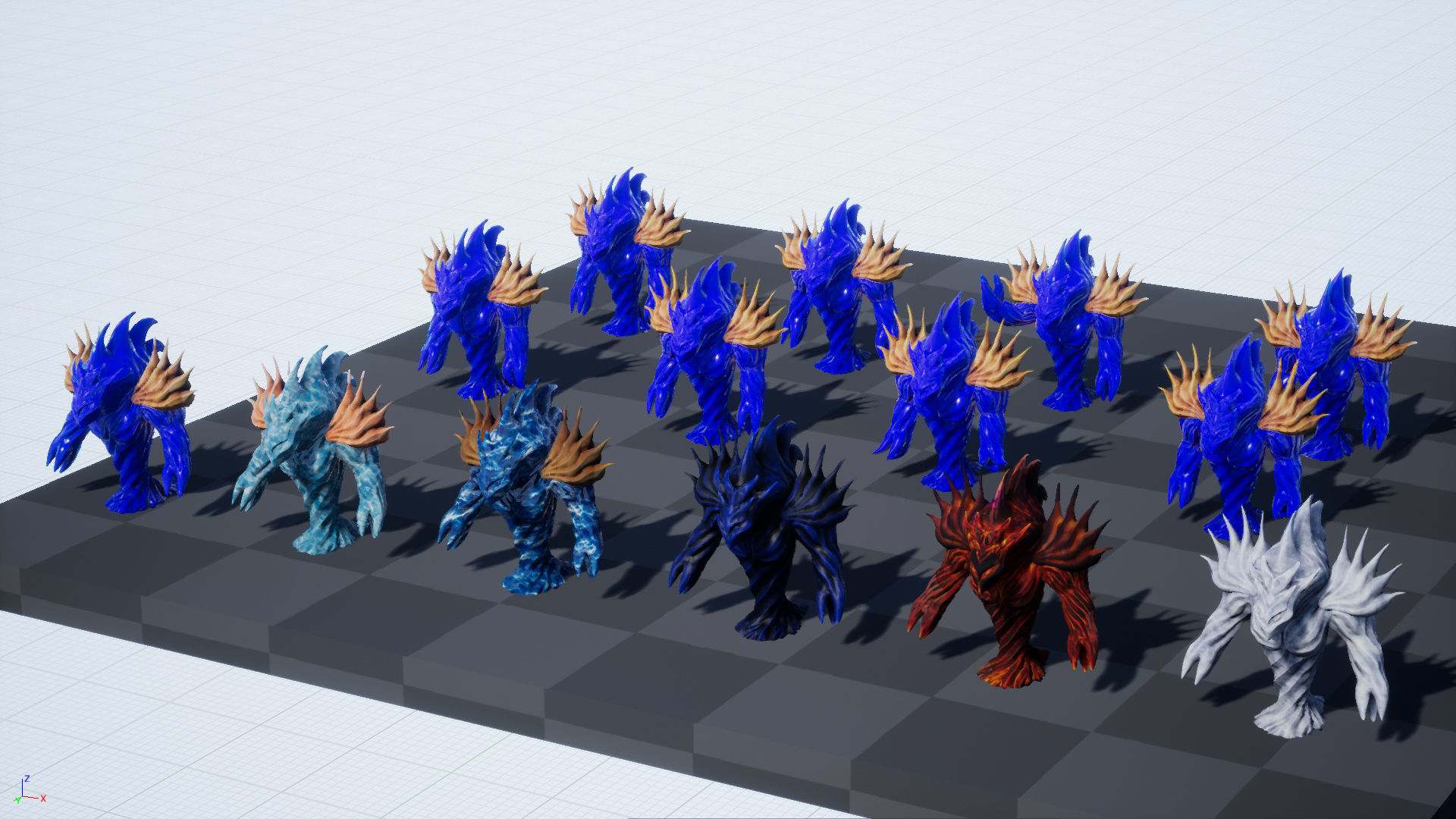 Low-poly model of the character Water Elemental Low-poly 3D model_28