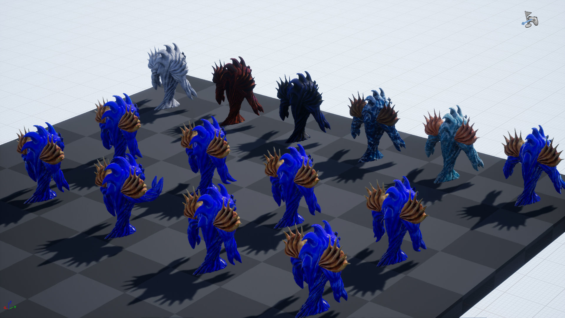 Low-poly model of the character Water Elemental Low-poly 3D model_29