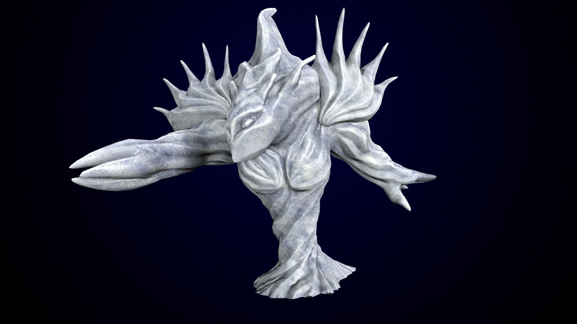 Low-poly model of the character Water Elemental Low-poly 3D model_18