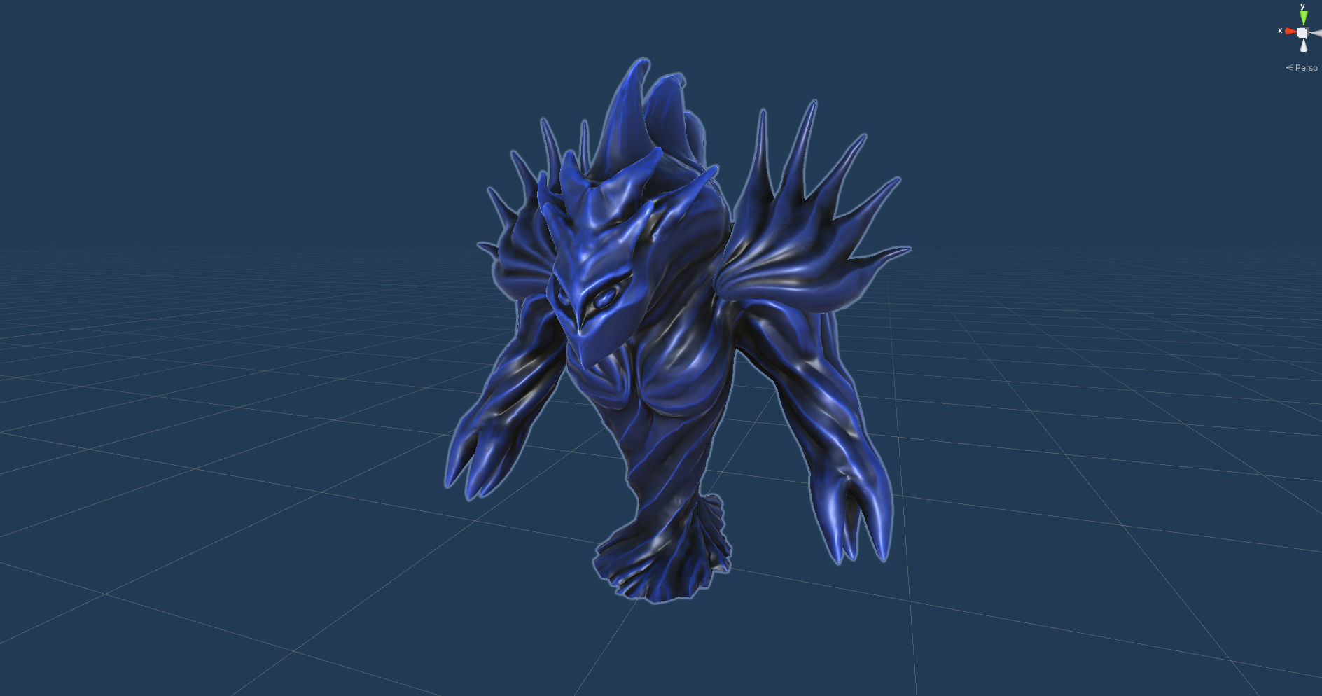 Low-poly model of the character Water Elemental Low-poly 3D model_24