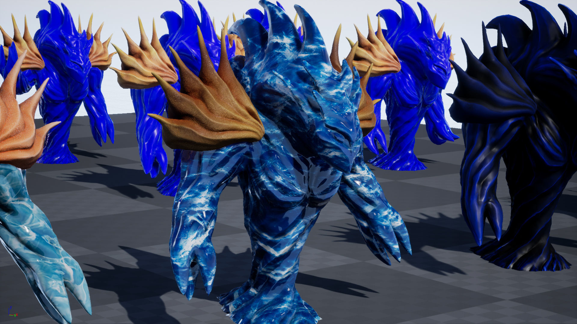 Low-poly model of the character Water Elemental Low-poly 3D model_32