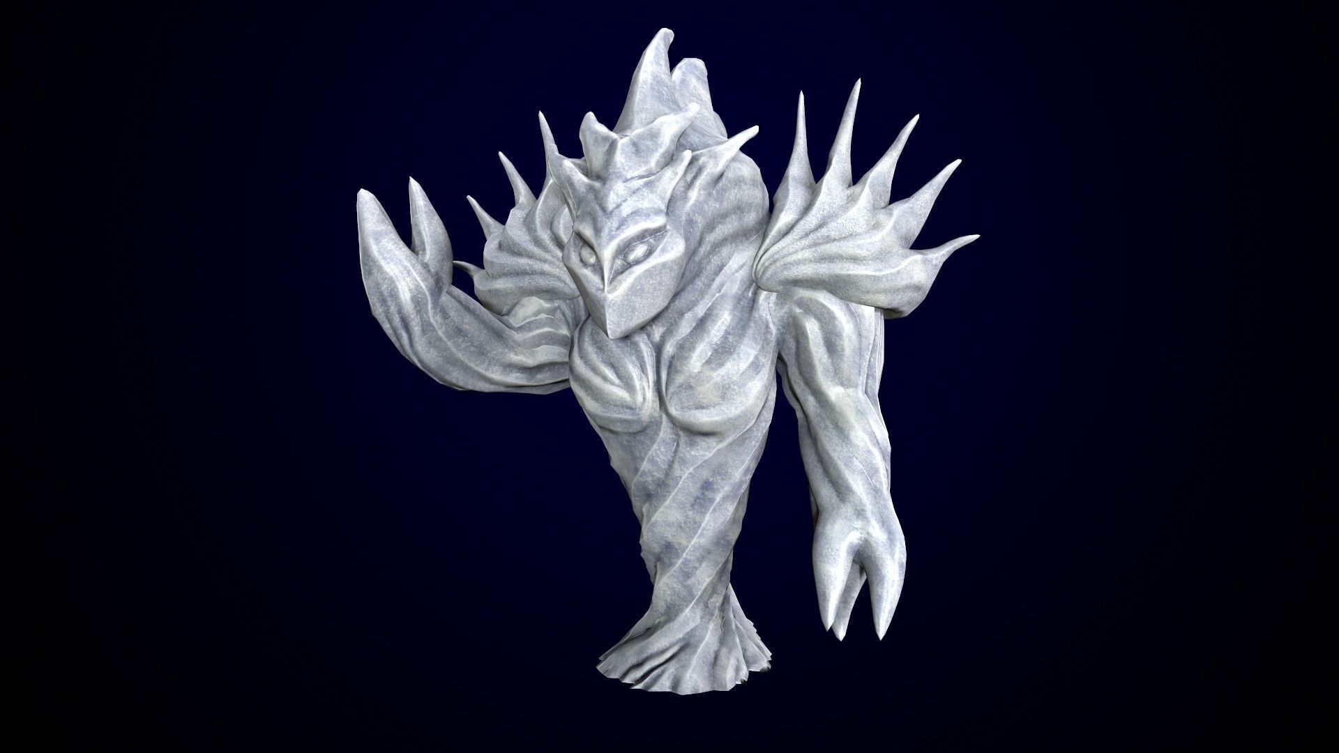 Low-poly model of the character Water Elemental Low-poly 3D model_17
