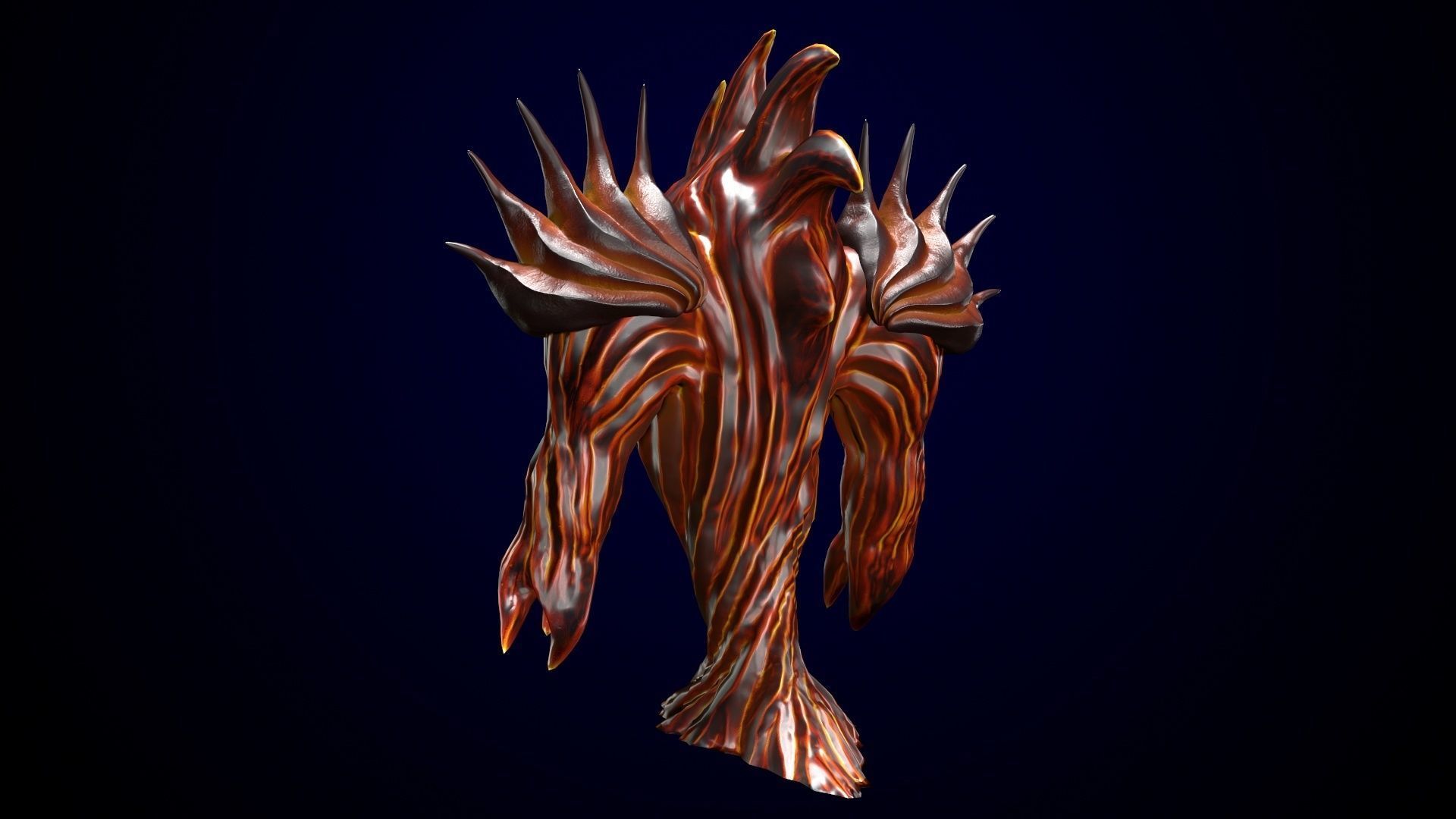 Low-poly model of the character Water Elemental Low-poly 3D model_13