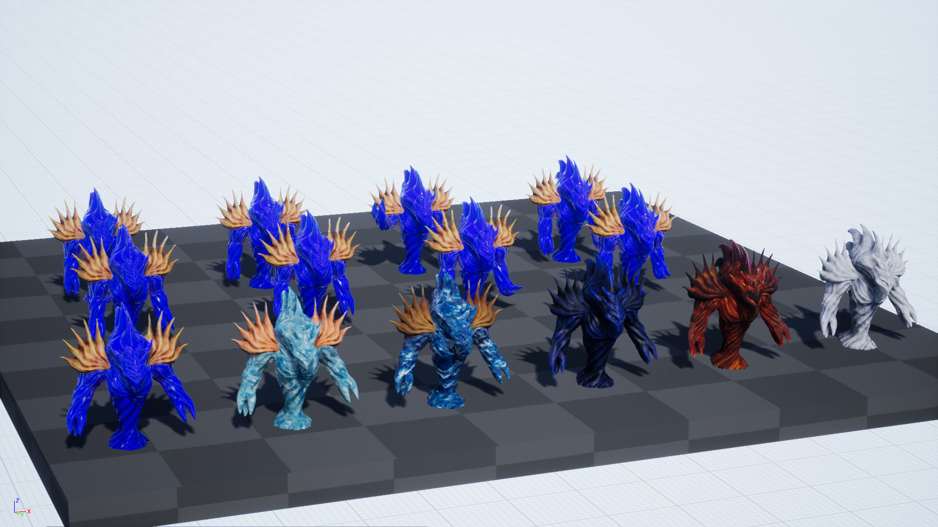 Low-poly model of the character Water Elemental Low-poly 3D model_27