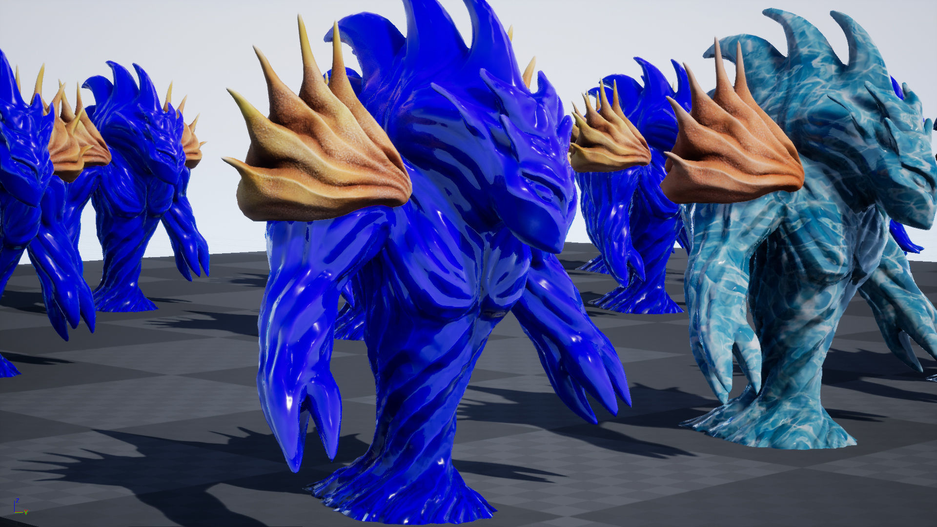 Low-poly model of the character Water Elemental Low-poly 3D model_30