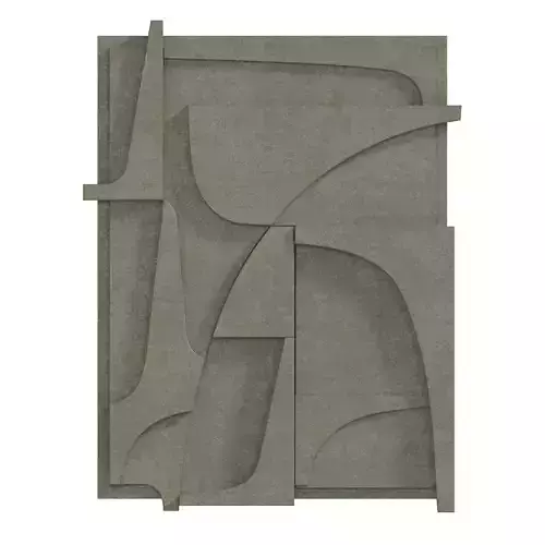 Atelier plateau 1136 green wall art work decor sculpture 3D model