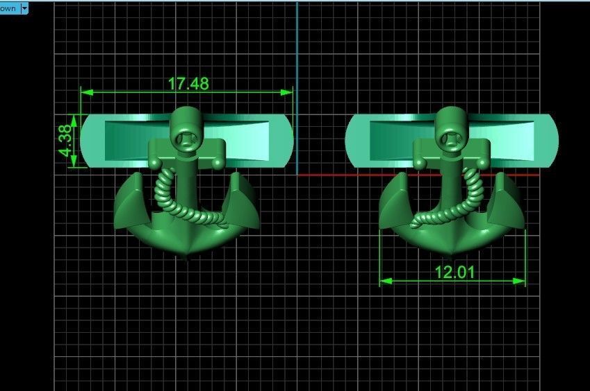 cufflinks anchor 730 3D print model_27