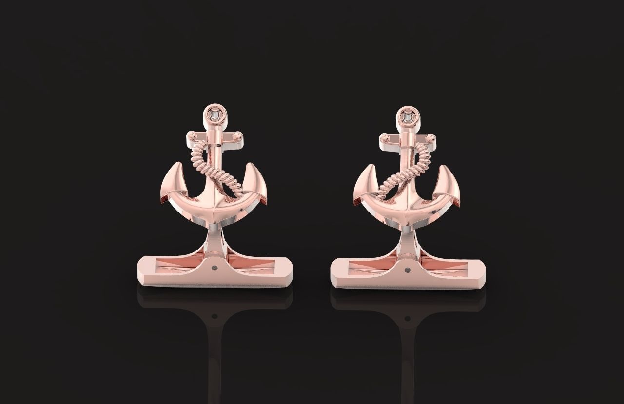 cufflinks anchor 730 3D print model_18