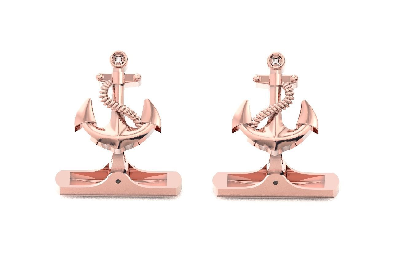 cufflinks anchor 730 3D print model_5