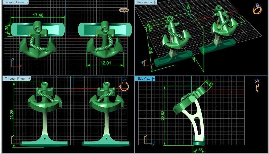 cufflinks anchor 730 3D print model_6