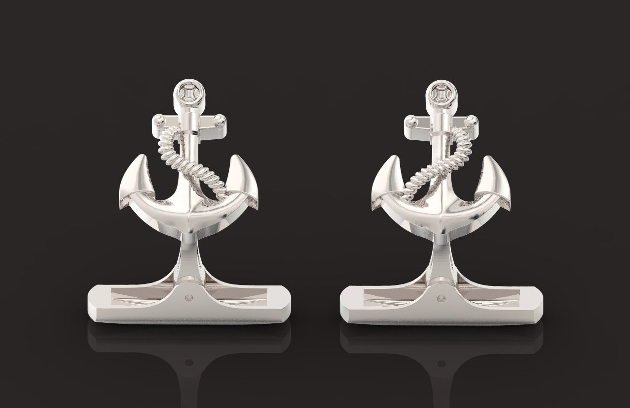 cufflinks anchor 730 3D print model_35