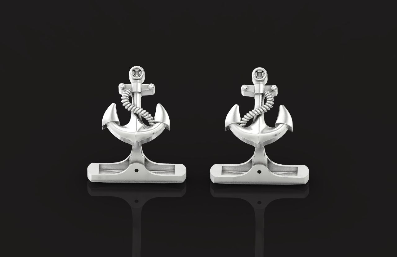 cufflinks anchor 730 3D print model_19