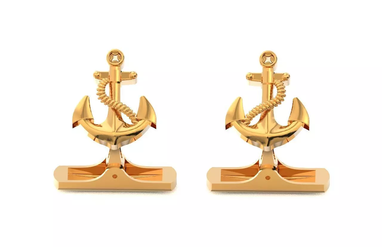 cufflinks anchor 730 3D print model_0