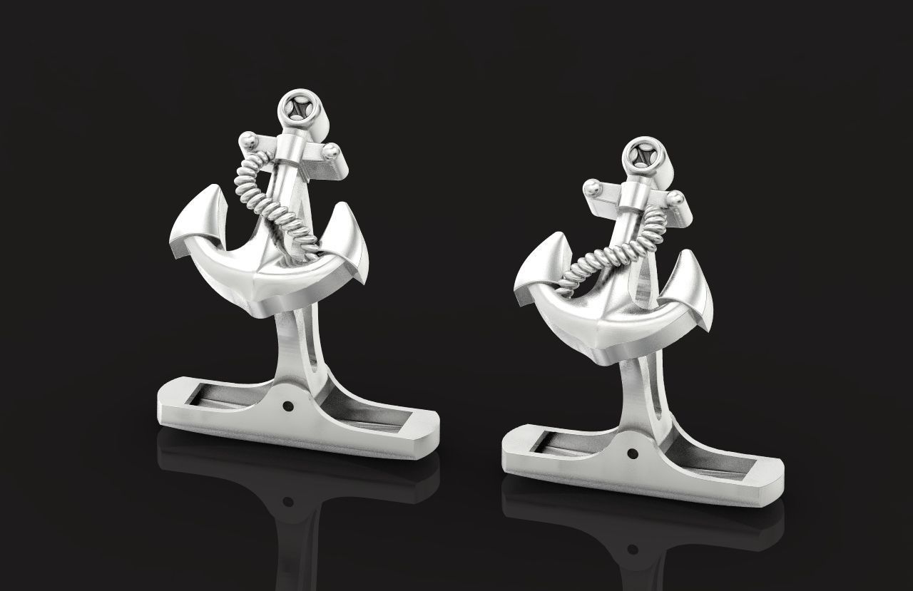 cufflinks anchor 730 3D print model_25