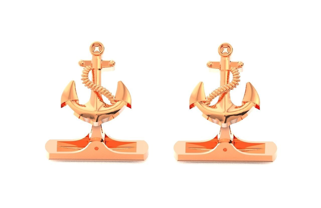 cufflinks anchor 730 3D print model_33