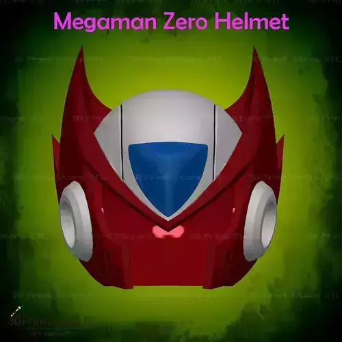 Megaman Zero Helmet Cosplay Mega Man X - STL File 3D print model