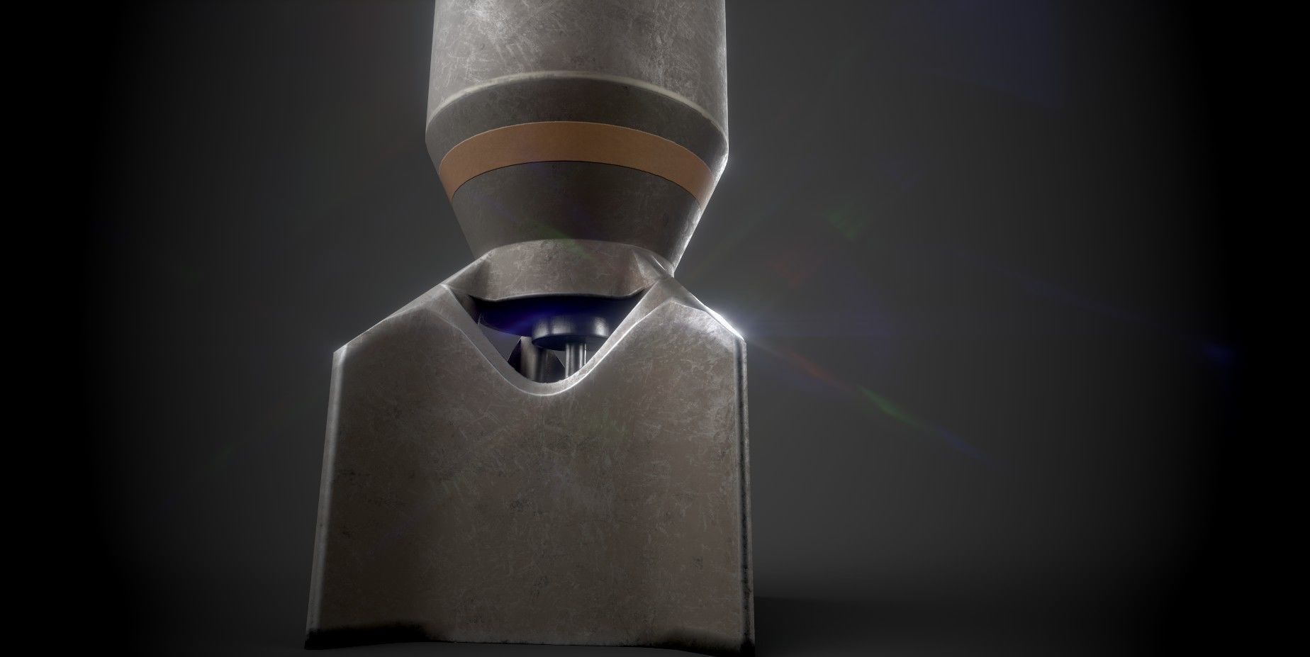 Missile rocket Low-poly 3D model_2