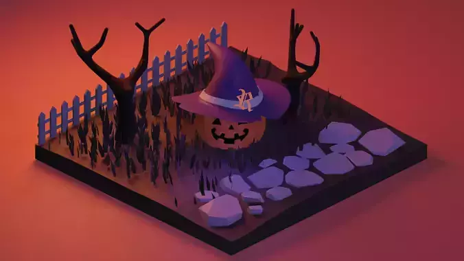 Halloween Pumpkin scene