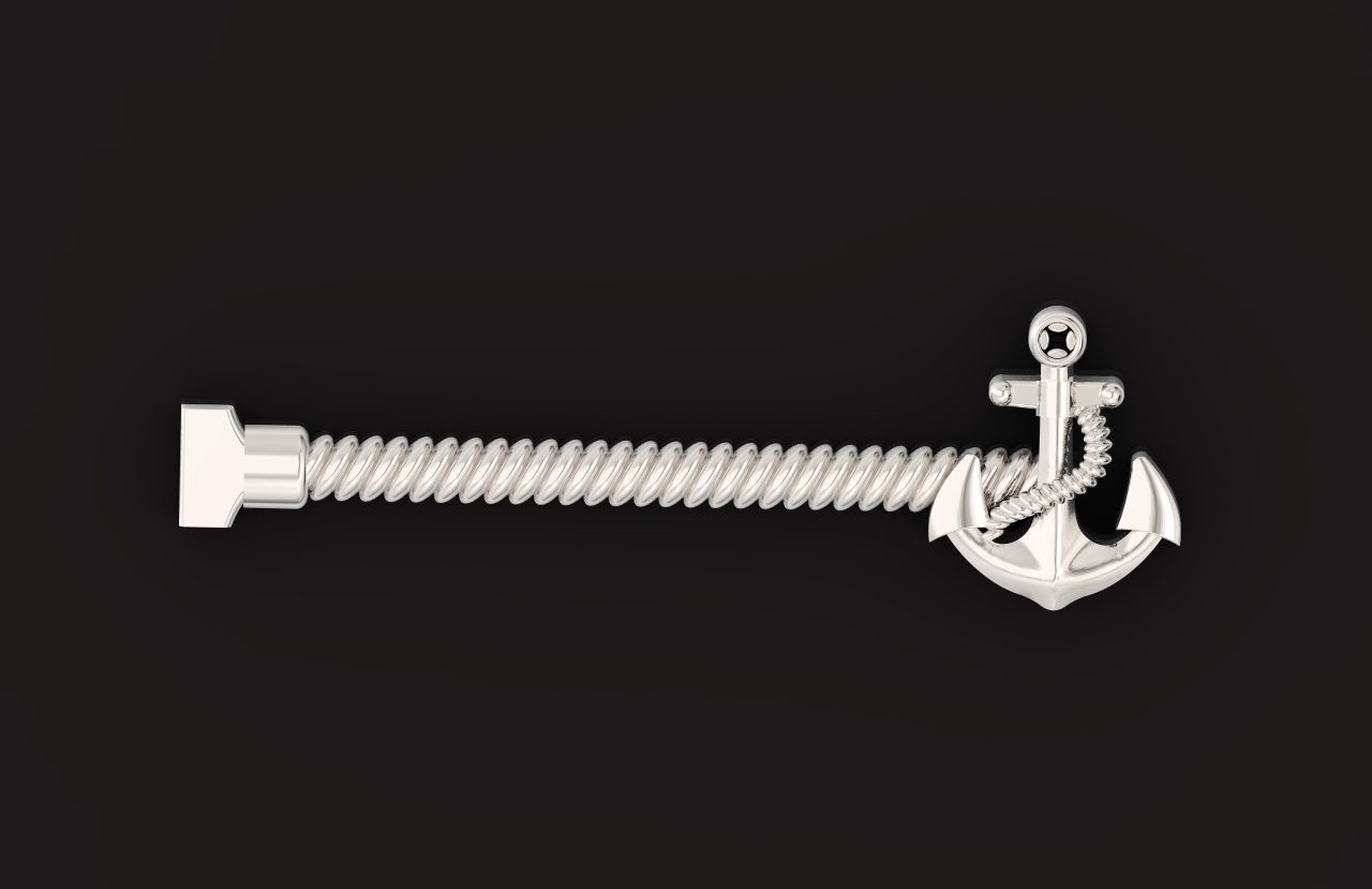 Tie clip bars anchor 730 3D print model_17