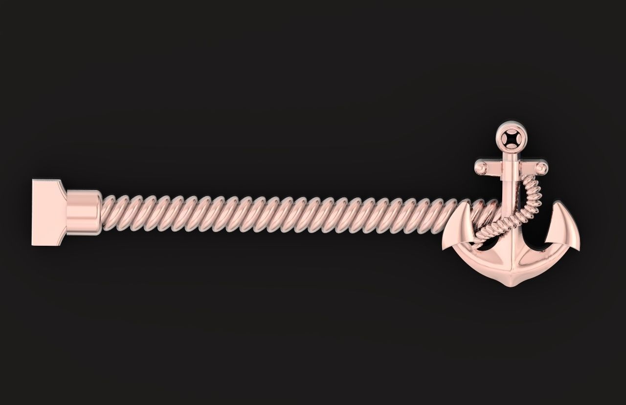 Tie clip bars anchor 730 3D print model_36