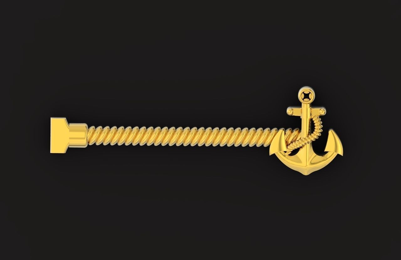 Tie clip bars anchor 730 3D print model_37