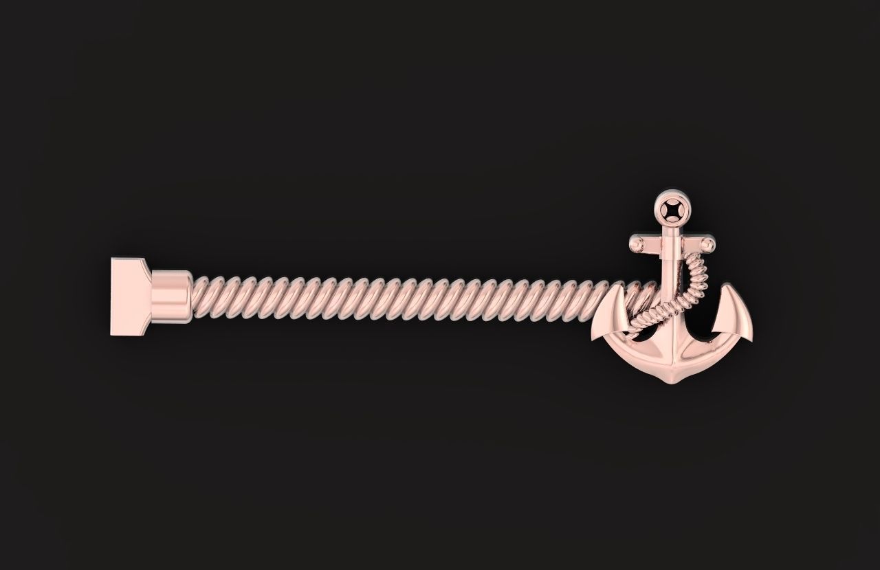 Tie clip bars anchor 730 3D print model_8